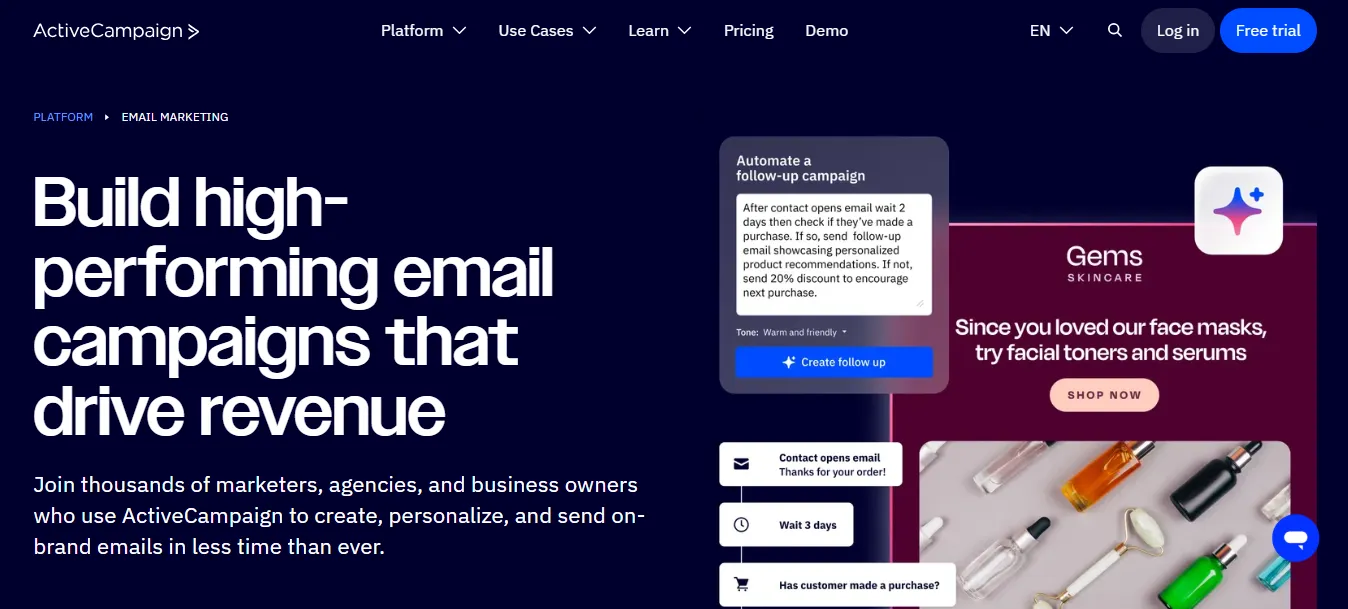 activecampaign 全渠道自动化