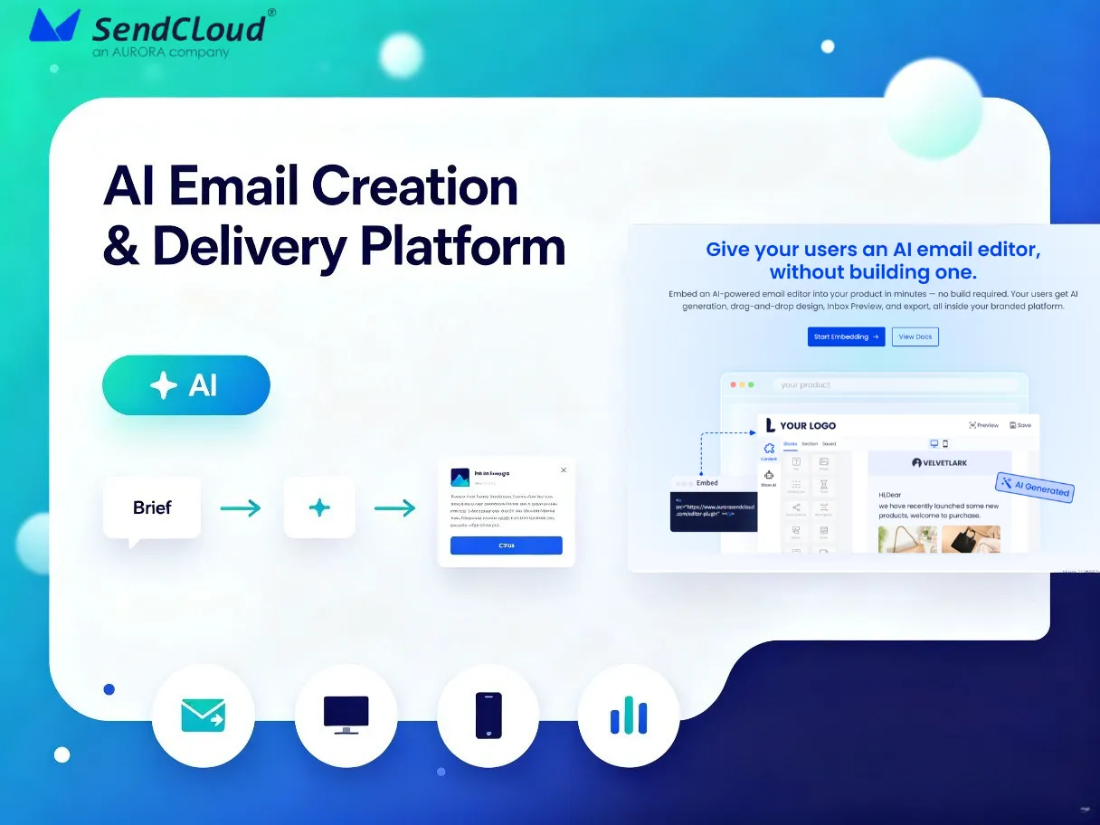 AI Email Creation & Delivery Platform: Create, Preview & Send Emails with Aurora SendCloud