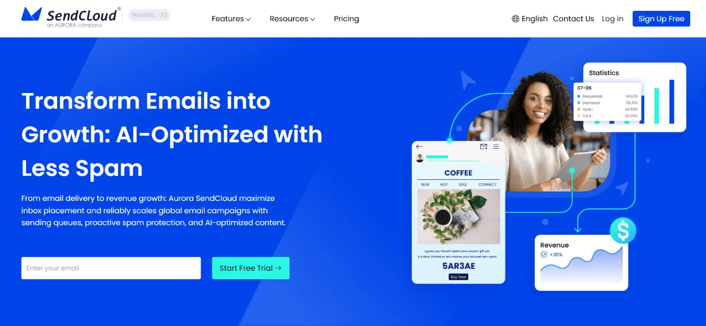 aurora-sendcloud-email-status-journey