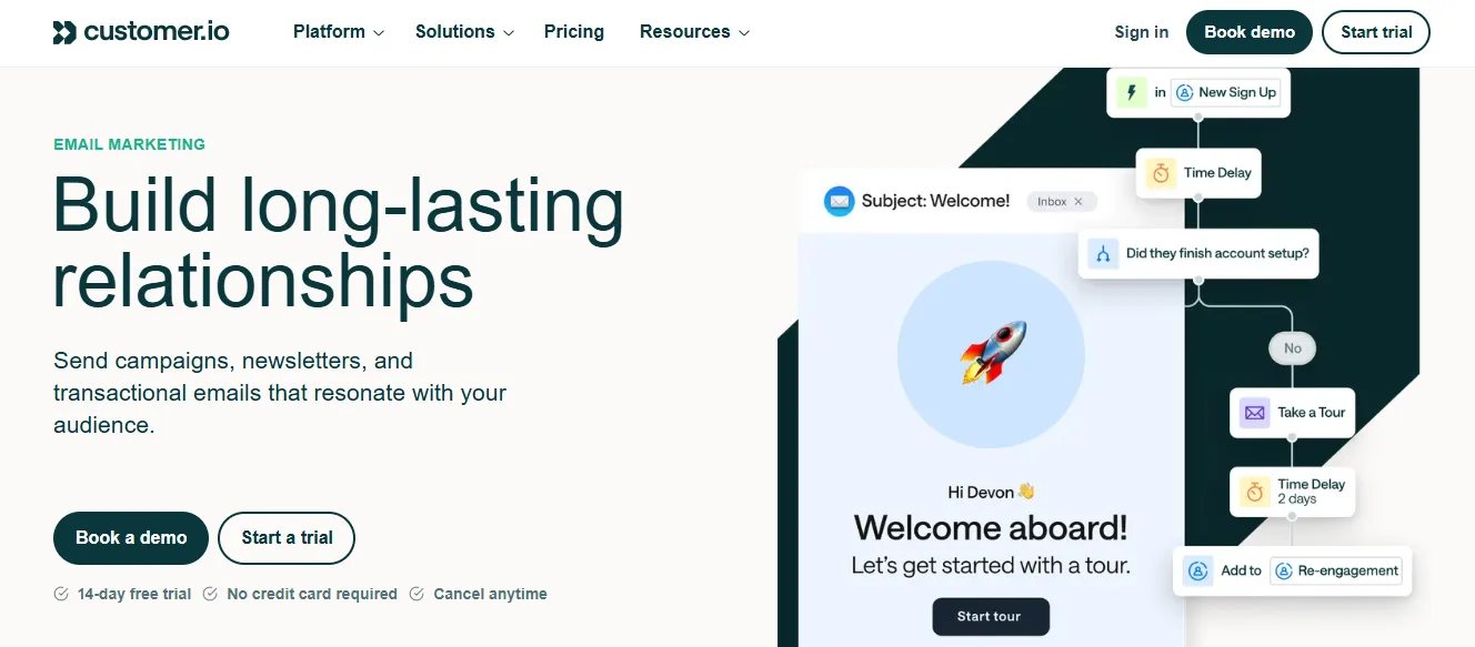 customerio 事务性消息传递平台