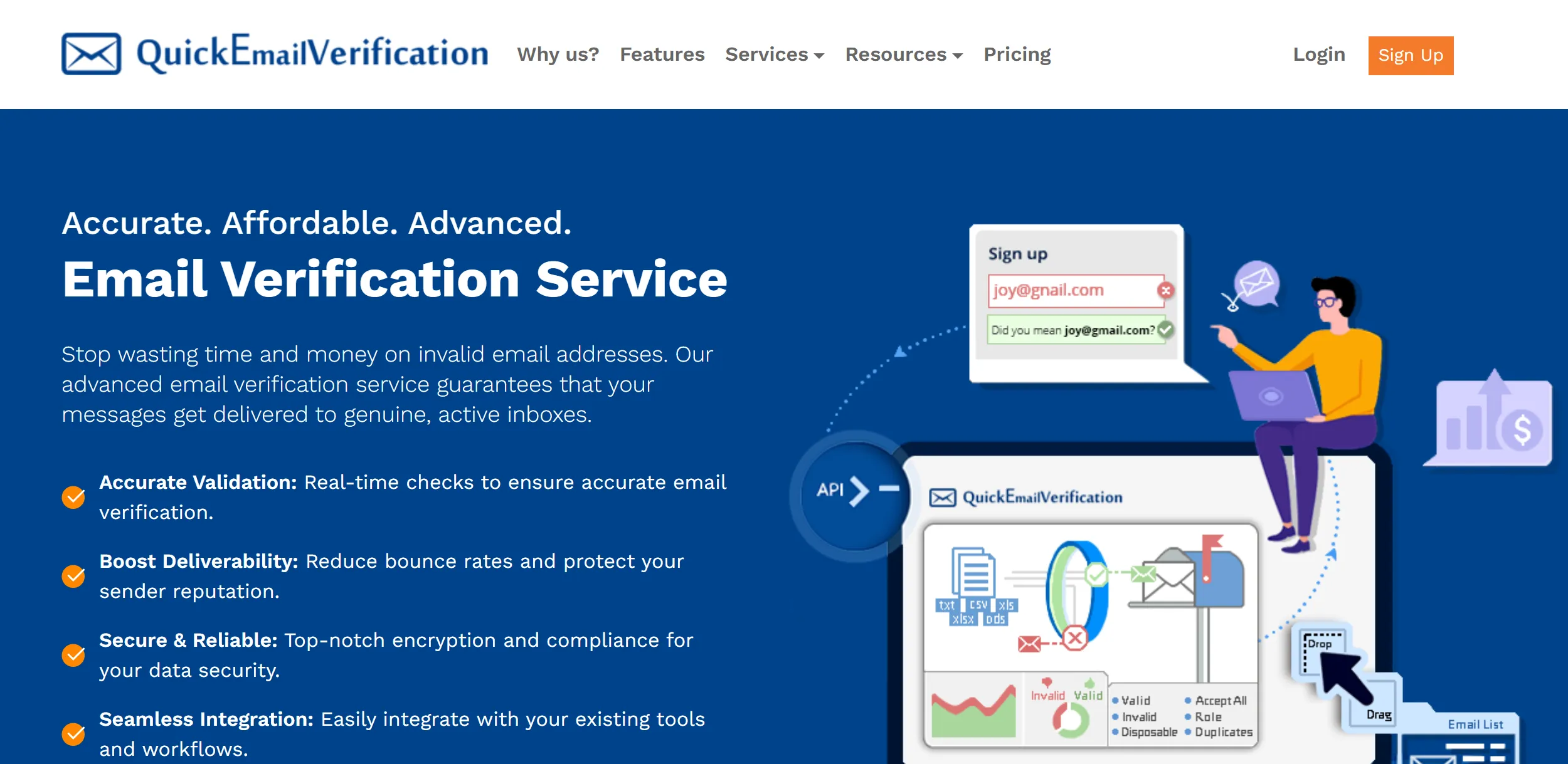 quickemailverification page